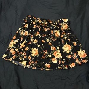 Floral Tie Waist Skirt
